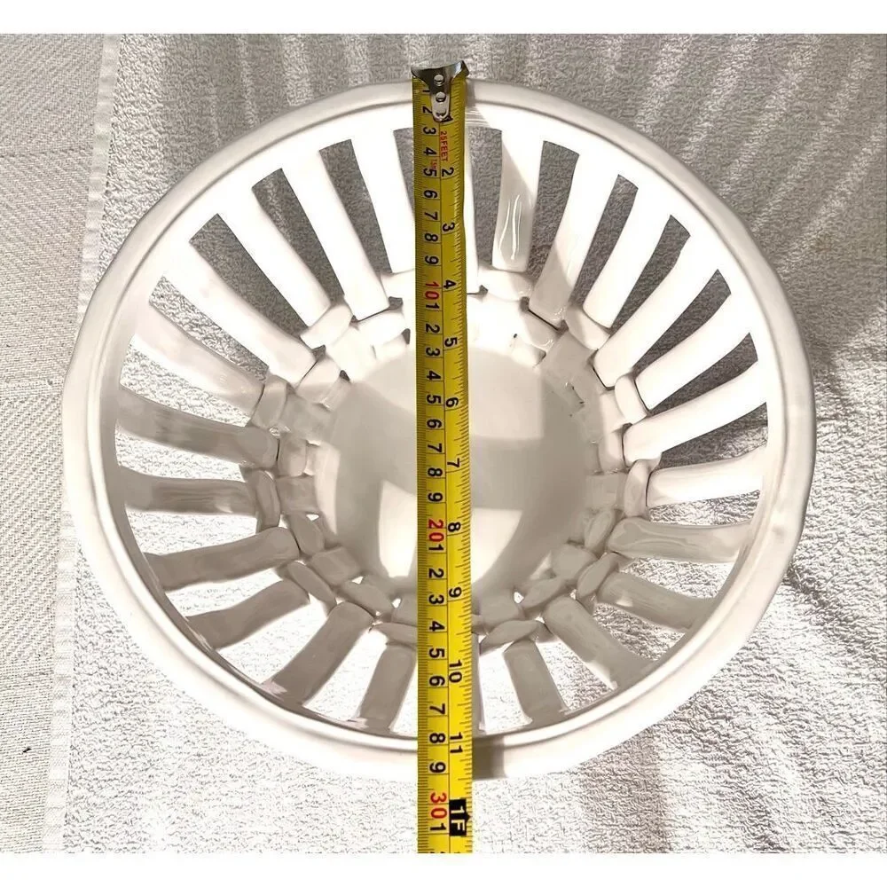 Vintage White 1980s RCCL Made in Portugal Lattice  Bowl